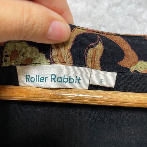 Roller Rabbit Womens Pamela Taos Mini Tunic Dress in Black Floral Size Small - Picture 3 of 9